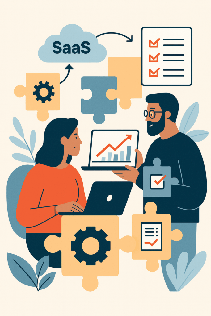 토지노솔루션과 같은 SaaS 기반 API 연동형 플랫폼의 구성 예시