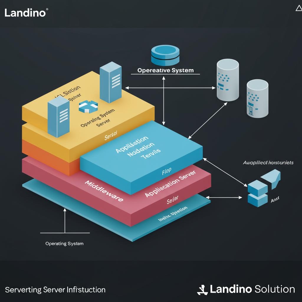 색색의 네모난 층들이 탑처럼 쌓여 있고, 그 위에 작은 서버 모형과 아이콘들이 놓여 있으며, 주변의 데이터 저장 장치와 시스템 요소들이 선으로 연결된 구조를 보여주는 3D 플랫폼 구성도